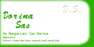 dorina sas business card